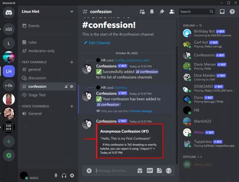 5 8,019 Anime confessions +10 Invite Vote (57) A multi purpose bot with unique functions such as confessions, vote tracking,. . How to see who sent a confession discord
